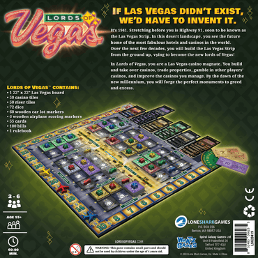 Lords of Vegas Board Game, Deluxe Edition, English