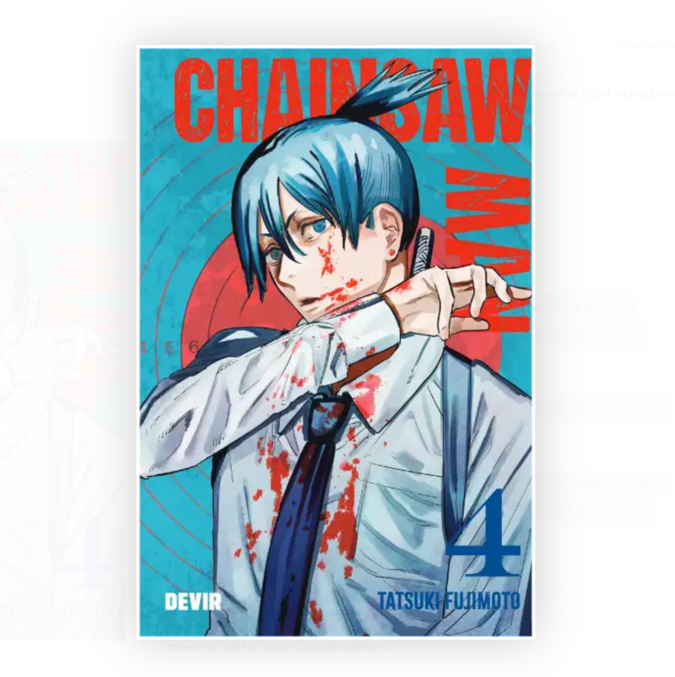 Chainsaw Man Vol. 4 Mangá em Portugûes, Tatsuki Fujimoto