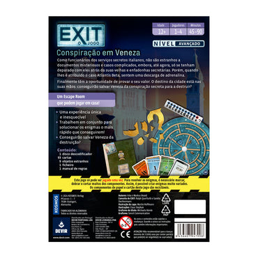 Exit: Conspiracy in Venice Board Game in Portuguese