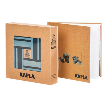Kapla Book and Colors: Dark and Light Blue, 40 Pieces