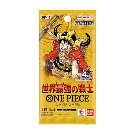 One Piece OP-17 World´s Strongest Warriors, Booster Pack of 6 Cards, Japanese