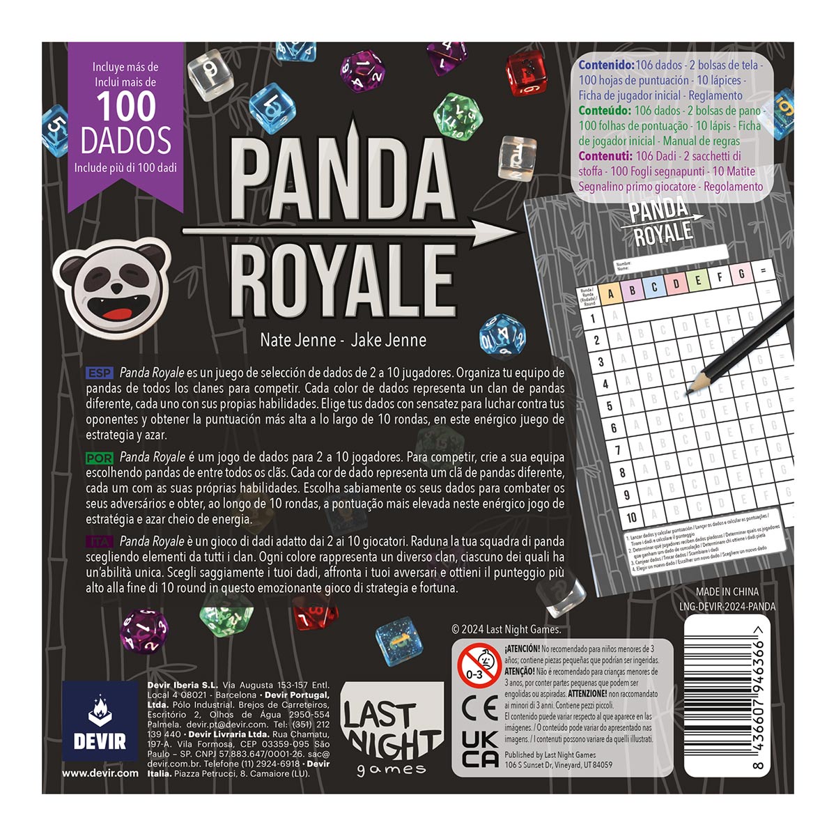 Panda Royale, Edição em Portugûes e Espanhol