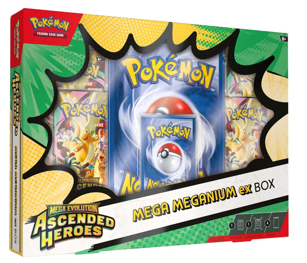 Pokemon Mega Evolution Ascended Heroes Mega Meganium ex Box, English