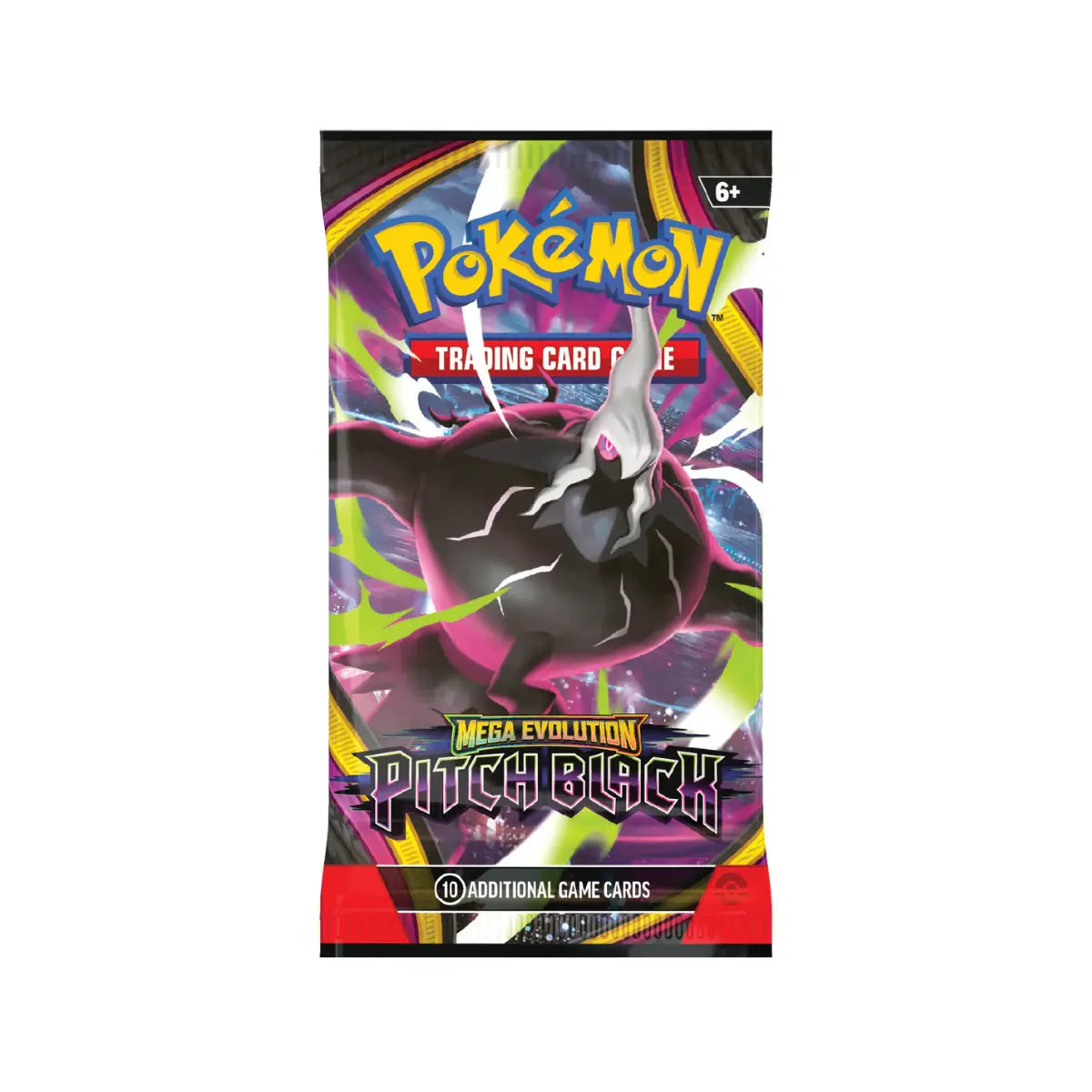 Pokemon Mega Evolution Pitch Black Booster Pack of 10 Cards, English Edition
