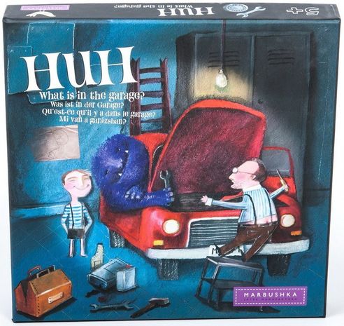 Huh What is in the Garage English Board Game, Used