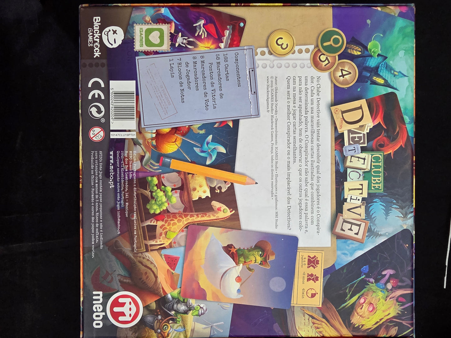 Clube Detective Jogo de Tabuleiro, Usado, Edição em Português