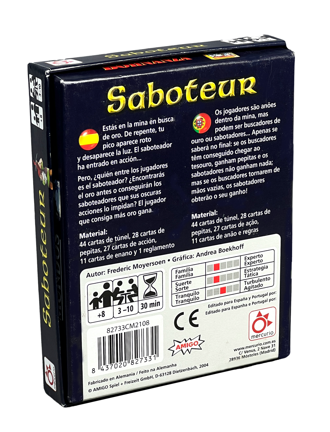 Saboteur, Edição em Portugues e Espanhol