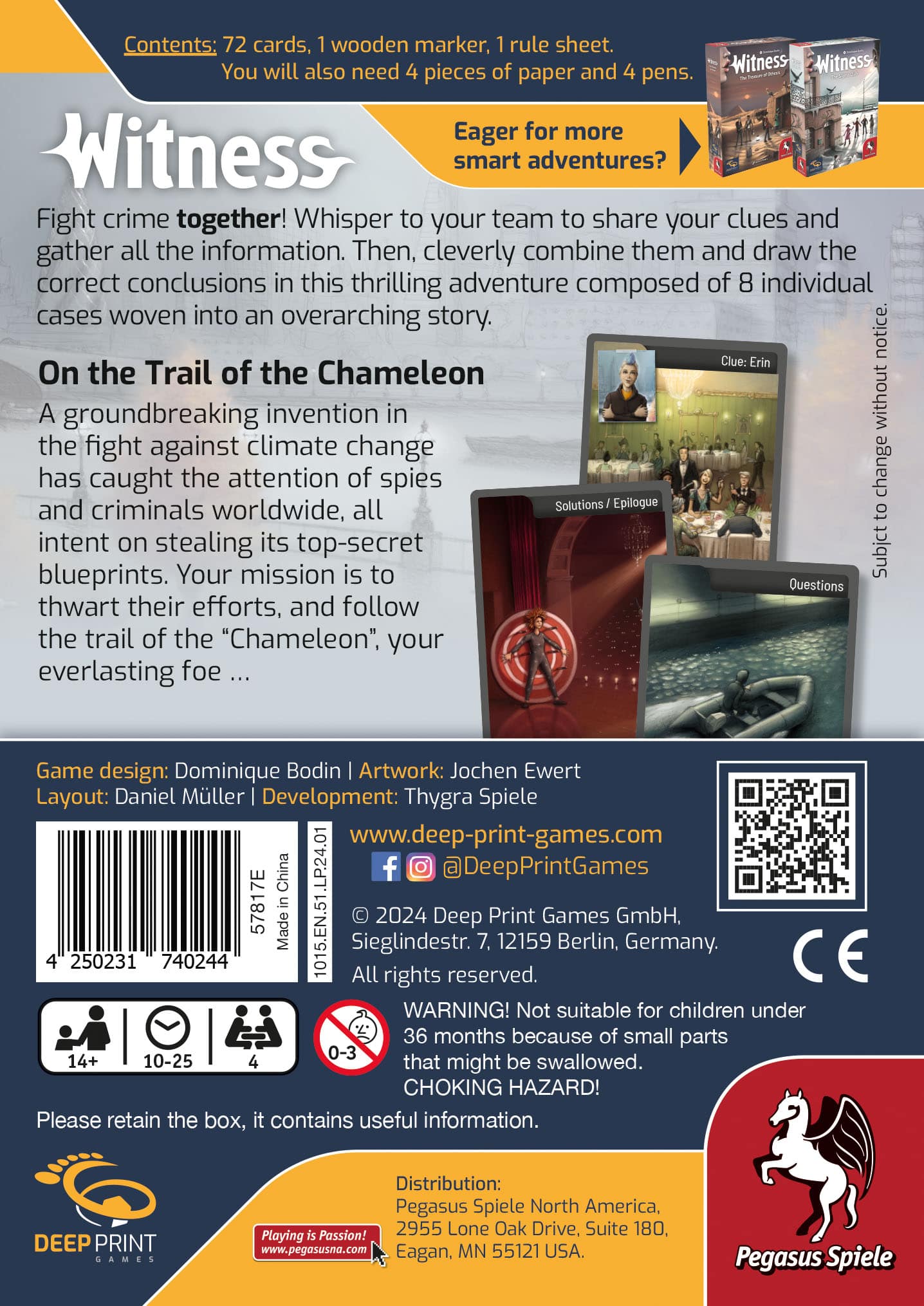 Witness – On the Trail of the Chameleon, English Edition