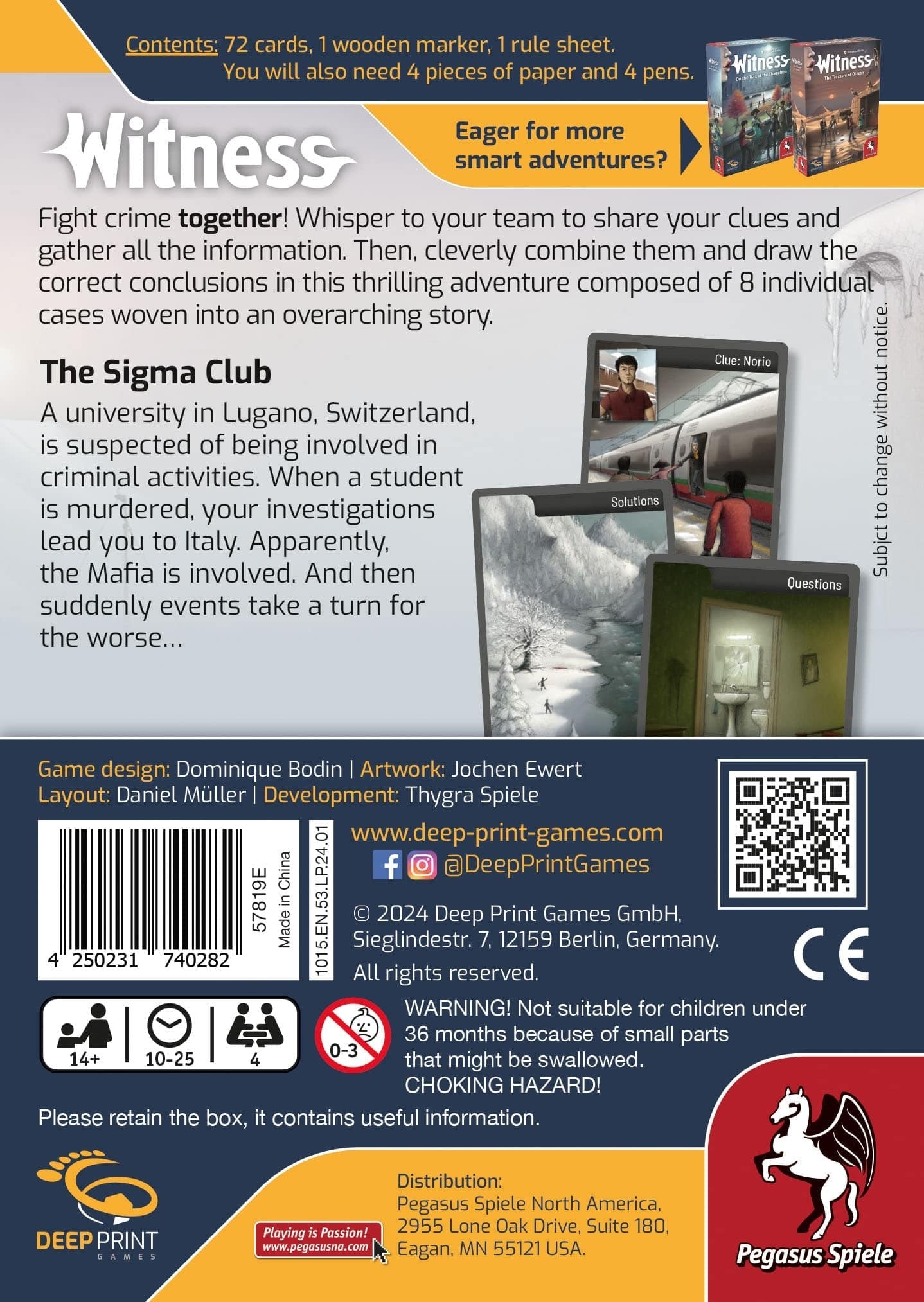 Witness – The Sigma Club, English Edition