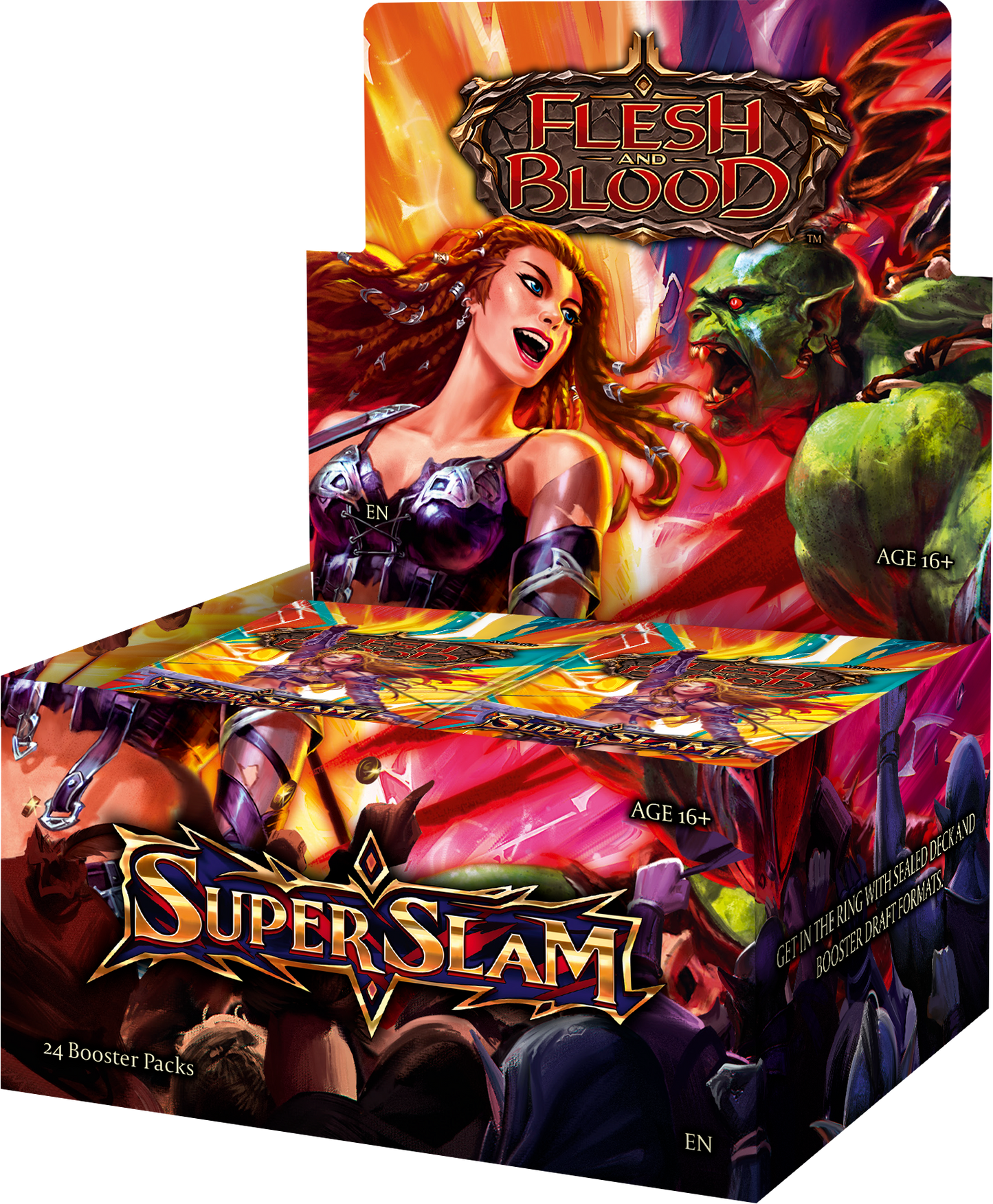 Flesh and Blood Super Slam: Booster Display, 24 Packs of 15, English Edition