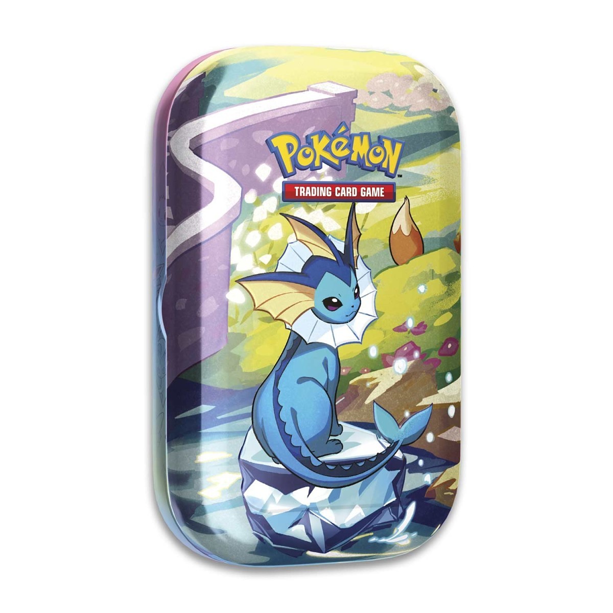 Pokemon Scarlet & Violet: Prismatic Evolutions Vaporeon Mini Tin, English Edition