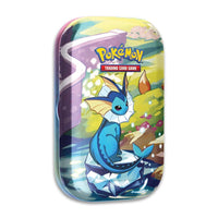 Pokemon Scarlet & Violet: Prismatic Evolutions Vaporeon Mini Tin, English Edition