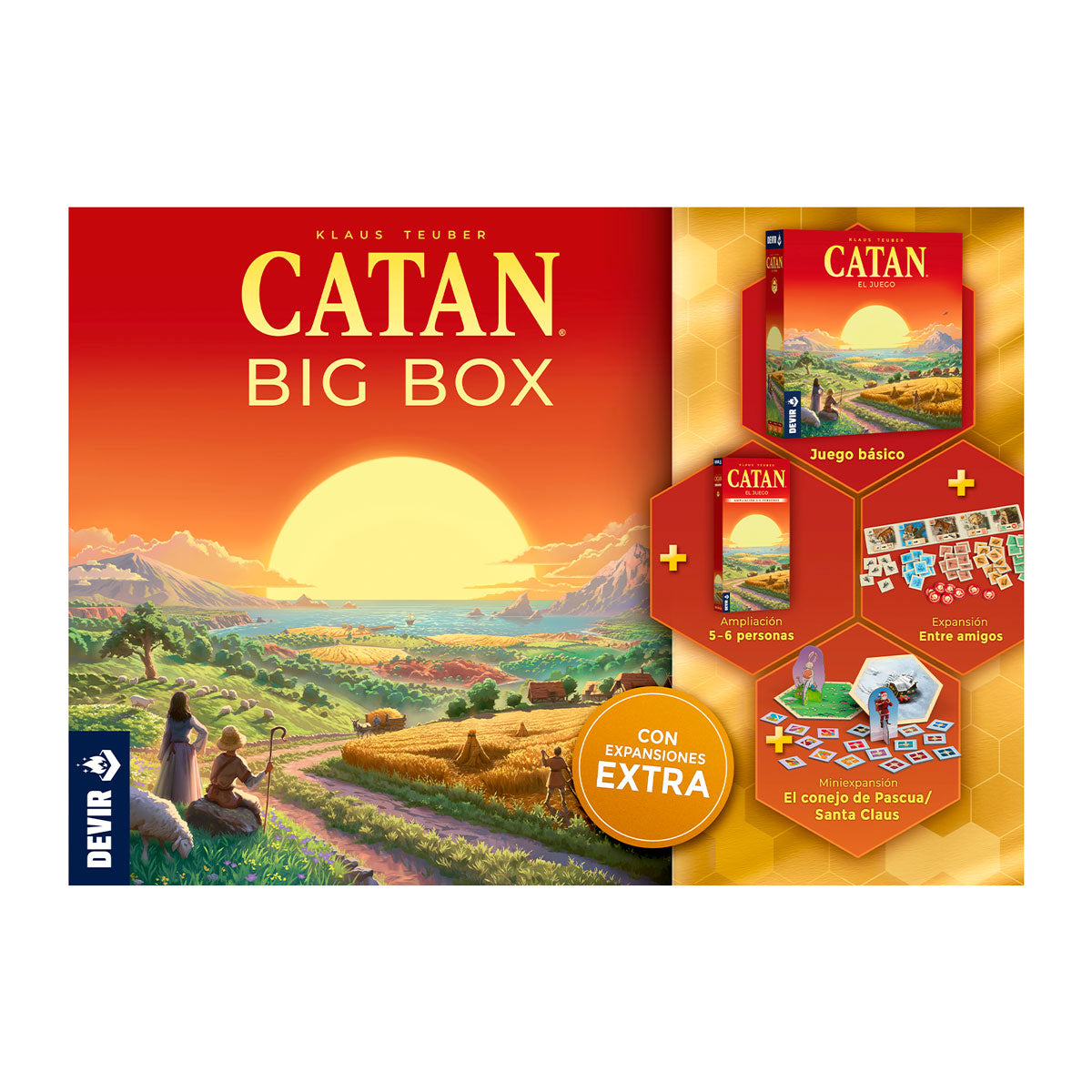 Catan Big Box Juego de Mesa, Edicíon en Español