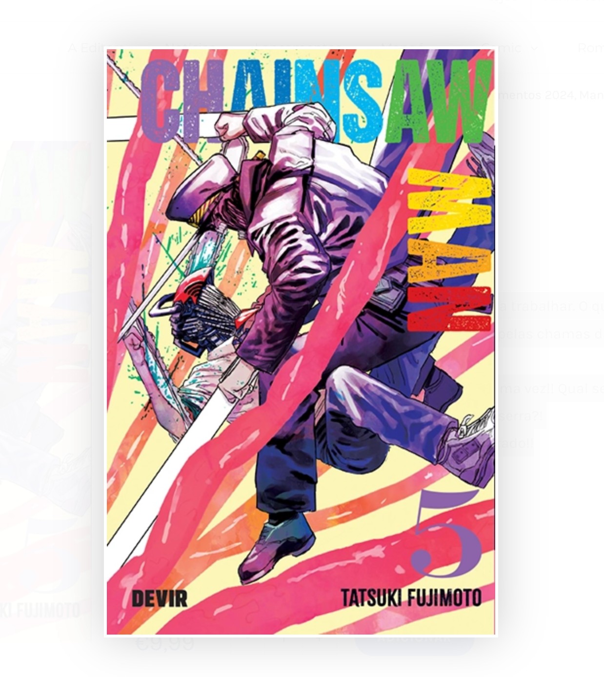 Chainsaw Man Vol. 5 Mangá em Portugûes, Tatsuki Fujimoto