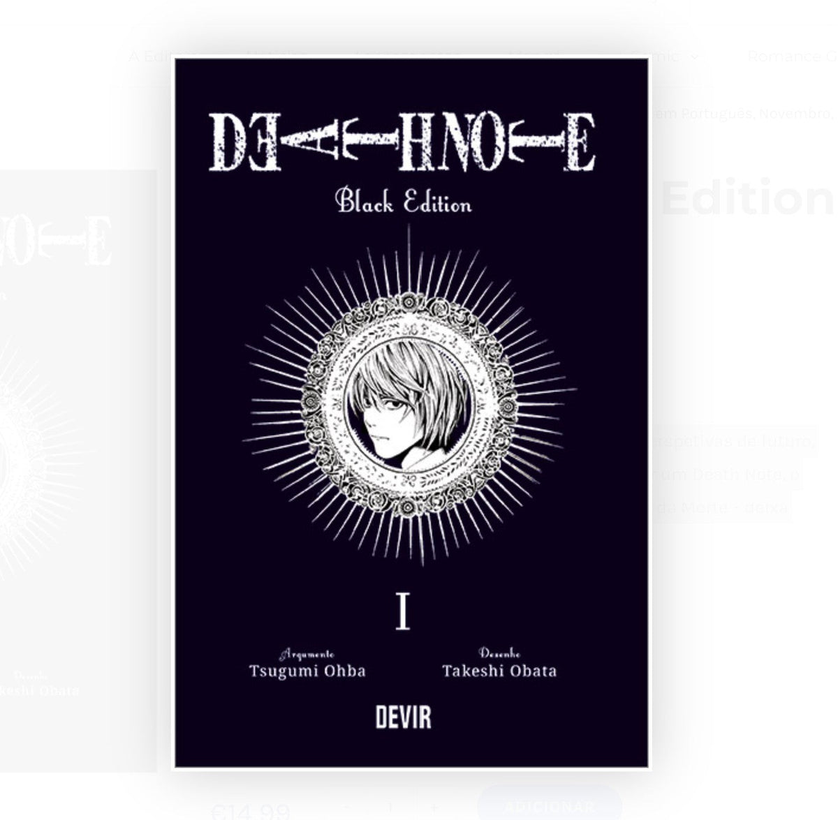 Death Note Black Edition 1 Manga in Portuguese, Tsugumi Ohba and Takes ...