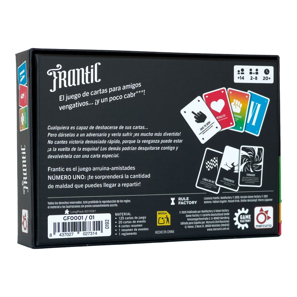 Frantic Juego, Edicíon en Español