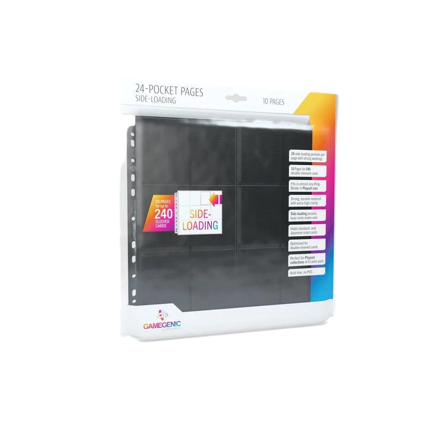 Gamegenic 24 Pocket Pages, Side-Loading, Pack of 10