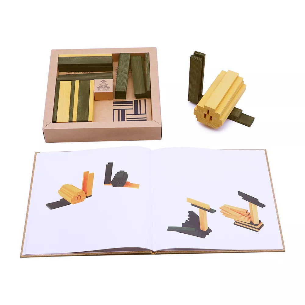 Kapla Book and Colors: Green and Yellow, 40 Pieces