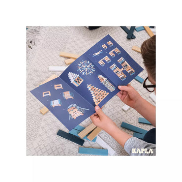Kapla Winter Box: Natural, Light Blue, Dark Blue, White, 200 Pieces