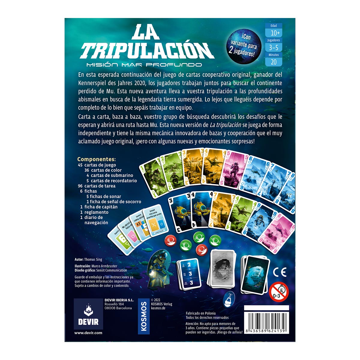 La Tripulación: Misión Mar Profundo Juego de Mesa, Edicíon en Español