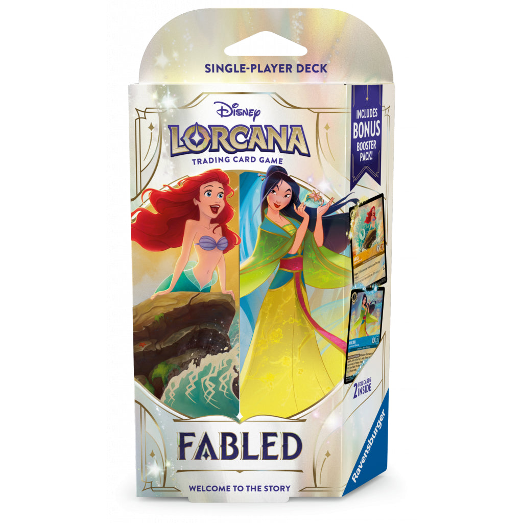 Disney Lorcana Fabled: Starter Deck, 60 Cards, Amber & Sapphire, English Edition