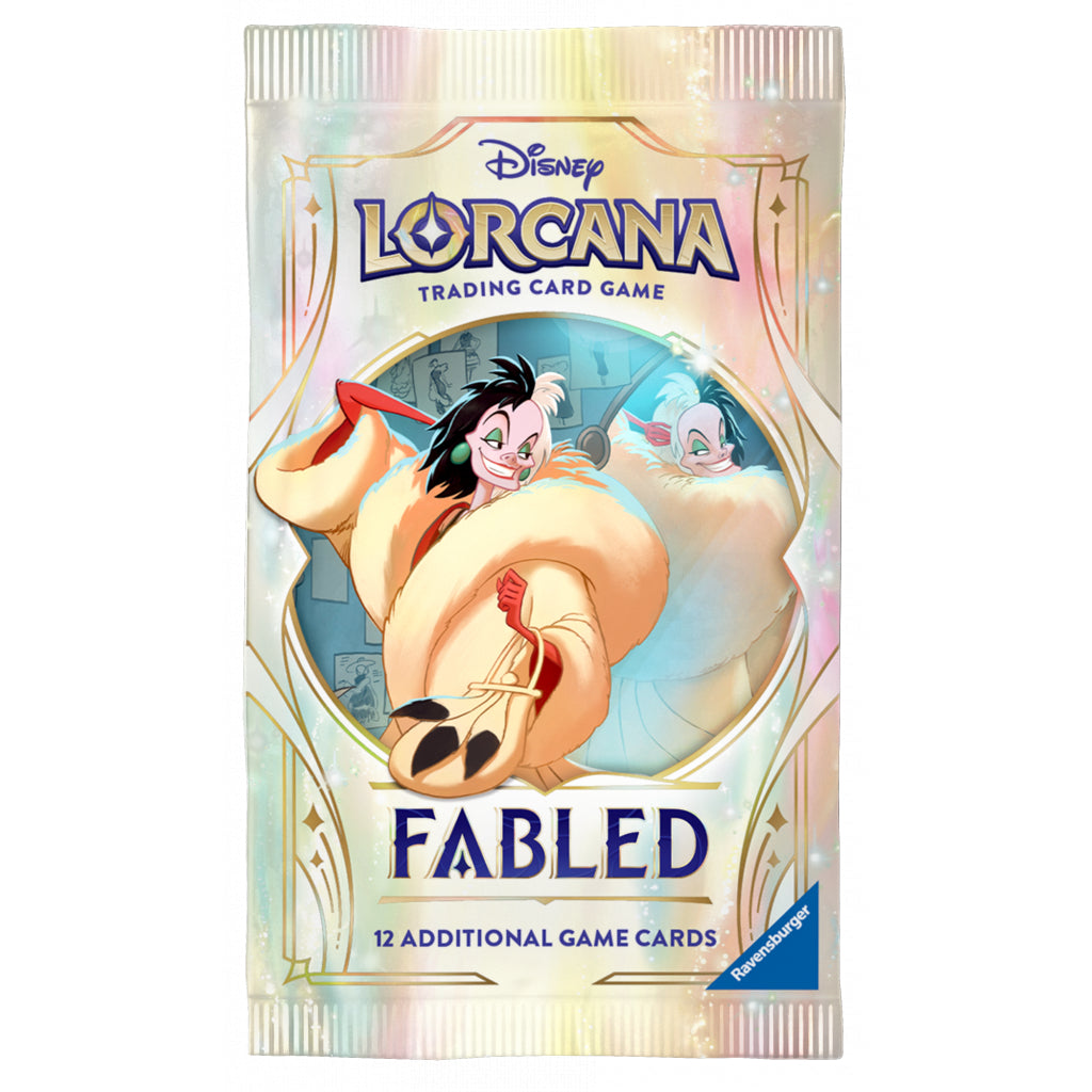 Disney Lorcana Fabled: Booster Pack of 12 Cards, English Edition