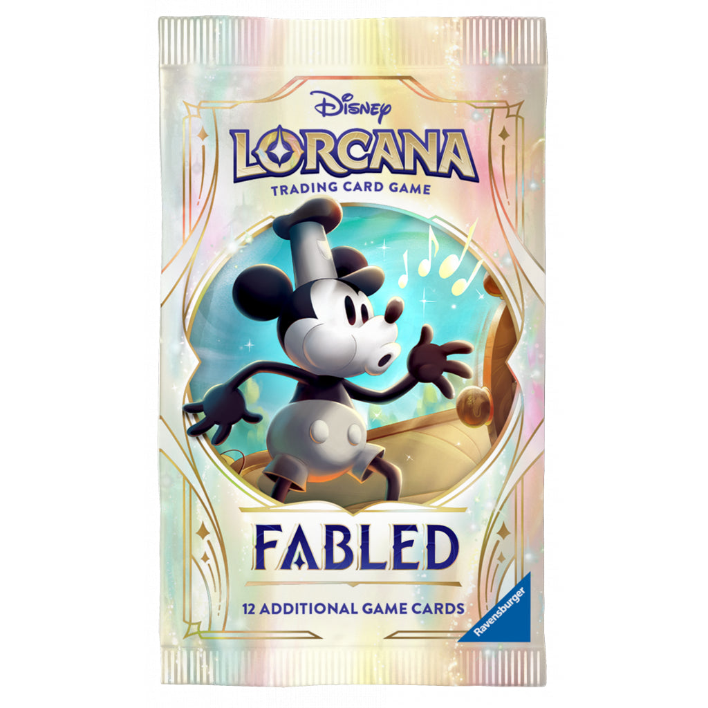 Disney Lorcana Fabled: Booster Pack of 12 Cards, English Edition