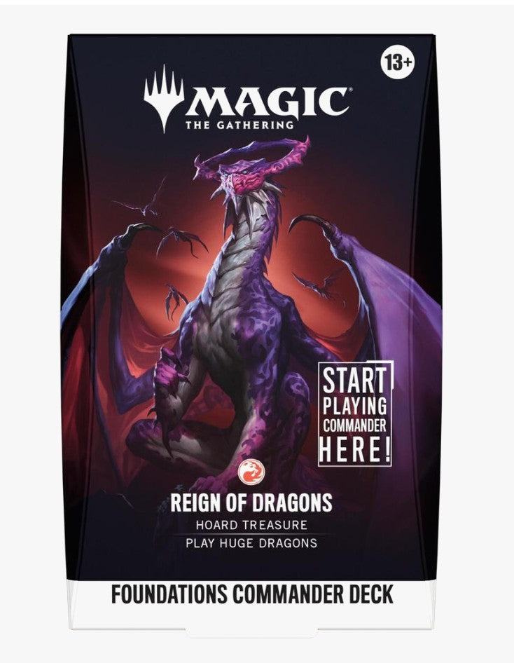 Magic The Gathering Foundations Commander Deck - Reign of Dragons, English Edition