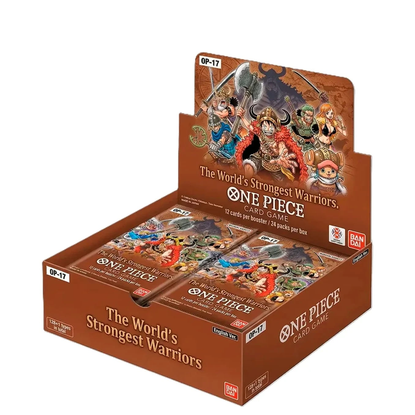 One Piece OP-17 The World´s Strongest Warriors, Booster Display, 24 Packs of 12 Cards, English