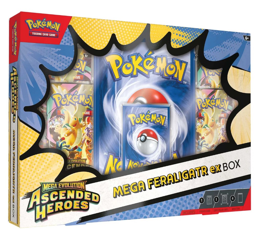 Pokemon Mega Evolution Ascended Heroes Mega Feraligatr ex Box, English