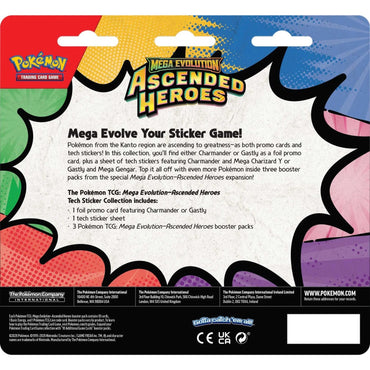 Pokémon Mega Evolution Ascended Heroes: Charmander Tech Sticker Collection, English Edition