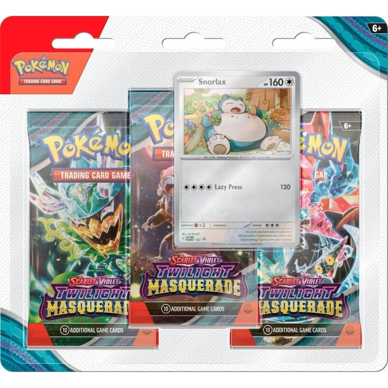 pokemon scarlet and violet twilight masquerade snorlax triple booster en