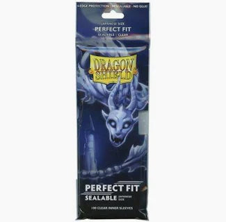 Dragon Shield Japanese Perfect Fit Sealable Toploading Clear Inner Sleeves, Pack of 100