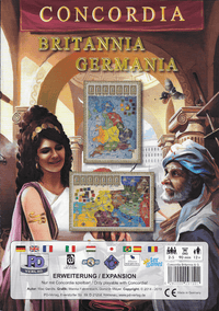Concordia Board Game Bundle, Used, Base Game + Brittania / Germania Maps + Solitaria Expansion, English