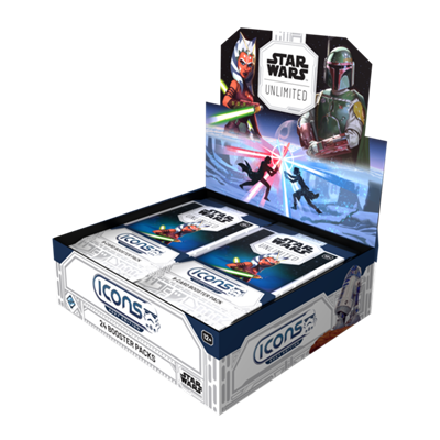 Star Wars Unlimited Icons Booster Display of 24 Packs, 9 Cards per Pack, English