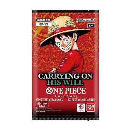One Piece OP-13 Carrying On His Will, Booster Pack of 12 Cards, English