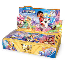 Disney Lorcana Hyperia City: Booster Display, 24 Packs of 12 Cards, English Edition