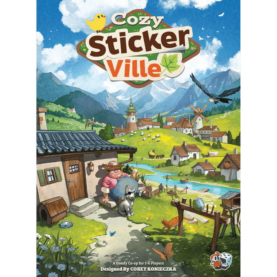 Cozy Stickerville Board Game, English Edition