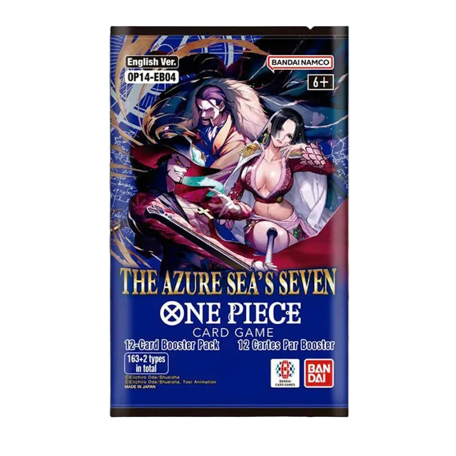 One Piece OP-14 EB-04 The Azure Sea's Seven, Booster Pack of 12 Cards, English