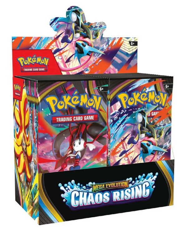 Pokemon Mega Evolution Chaos Rising Booster Display, 36 Packs of 10 Cards, English Edition