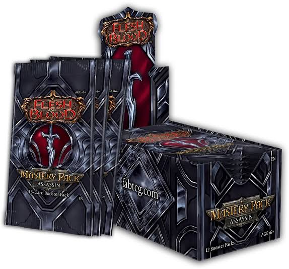 Flesh and Blood Mastery Pack Assassin: Display Case of 12 Booster Packs, 13 Cards per Pack, English Edition