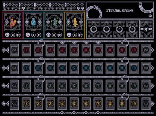 Eternal Sevens Jogo de Tabuleiro, Edição em Português e Inglês