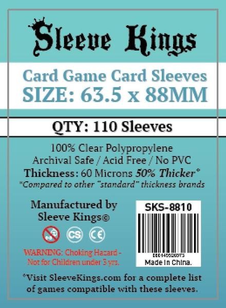 Sleeve King 60 Micron Card Sleeves, Pack of 110