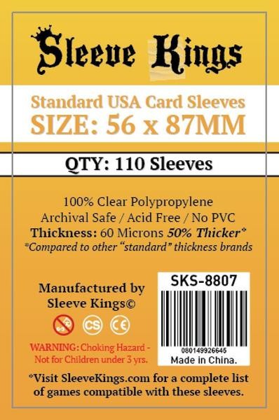 Sleeve King 60 Micron Card Sleeves, Pack of 110