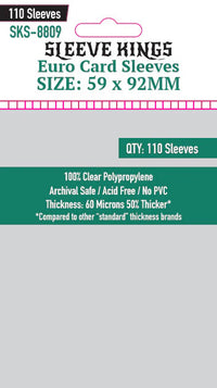 Sleeve King 60 Micron Card Sleeves, Pack of 110